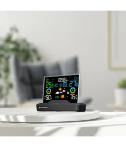 BRESSER Radio-Controlled Colour Weather Station with Frameless Display