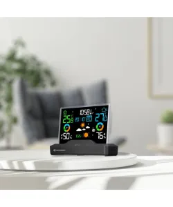 Радиоуправляемая цветная метеостанция BRESSER с безрамным дисплеем