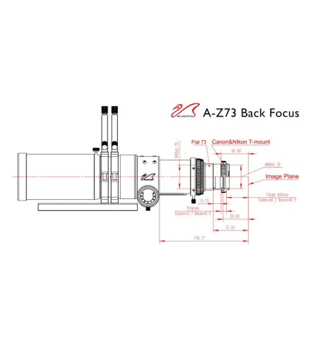 William Optics Apochromatic refractor AP 73/430 Super ZenithStar 73 Gold OTA