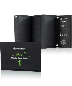 BRESSER Мобильное солнечное зарядное устройство 21 Вт с выходом USB и DC