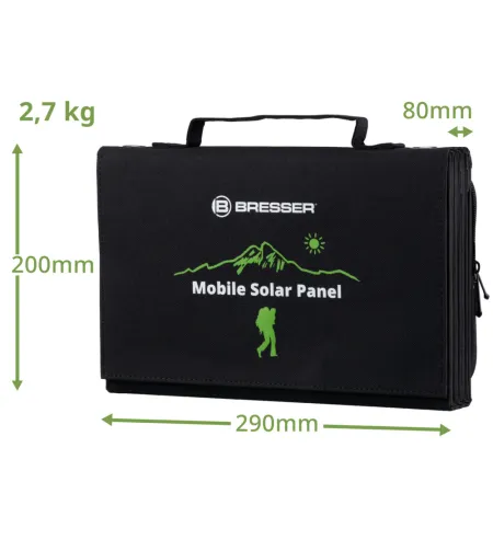 BRESSER Мобильное солнечное зарядное устройство 60 Вт с выходом USB и DC