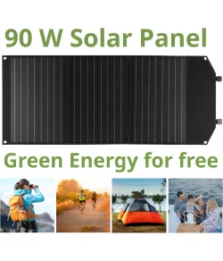 BRESSER Мобильное солнечное зарядное устройство 90 Вт с выходом USB и DC