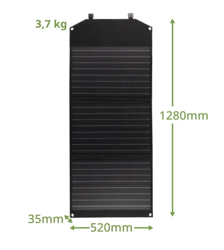 BRESSER mobilus saulės įkroviklis 90 vatų su USB ir nuolatinės srovės išvestimi