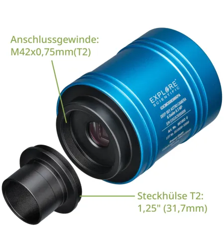EXPLORE SCIENTIFIC 4K Planetary & Deep Sky Астрокамера  & Guider 8,3 MP