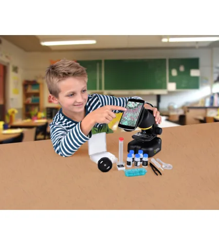 Микроскоп National Geographic 40–640x с эксперимент. комплектом и адаптером для смартфона
