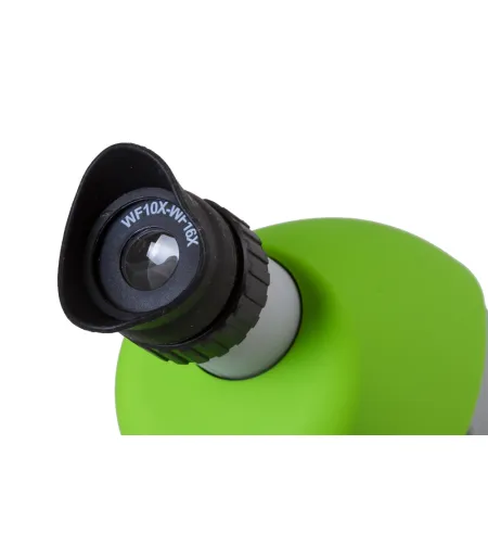 Mikroskopas Bresser Junior 40-640x - Žalias, su eksperimento komplektu, su telefono adapte