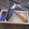 Нож OPINEL N&deg;08 из нержавеющей стали,оливковая рукоять,подарочная коробка.