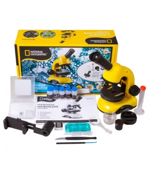 Mikroskopas rinkinys studentams National Geographic Biolux 40x-800x