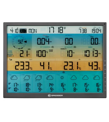 BRESSER 8 dienų 4CAST XL WIFI orų centras 7-in-1