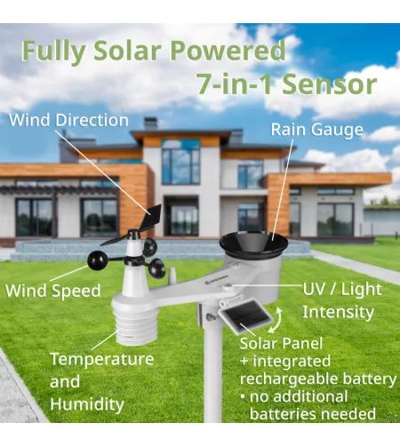 BRESSER 8 dienų 4CAST XL WIFI orų centras 7-in-1