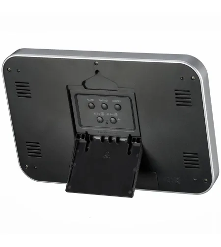 Wall /Table Clock silver Bresser MyTime MC LCD