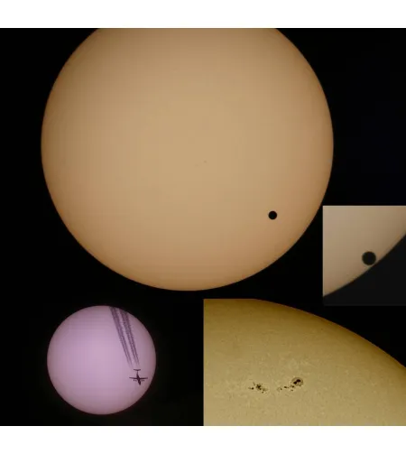 Teleskopas BRESSER Solarix 76/350 18 - 175x su saulės filtru ir telefono adapteriu