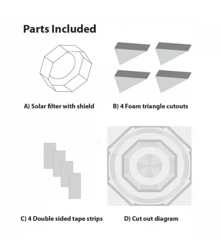 Солнечный фильтр на телескоп EXPLORE SCIENTIFIC 150-165мм