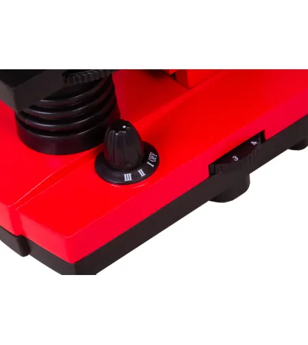 Mikroskopas Bresser Junior Biolux SEL 40–1600x, raudonas