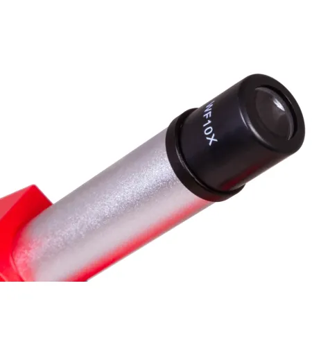 Mikroskopas Bresser Junior Biolux SEL 40–1600x, raudonas