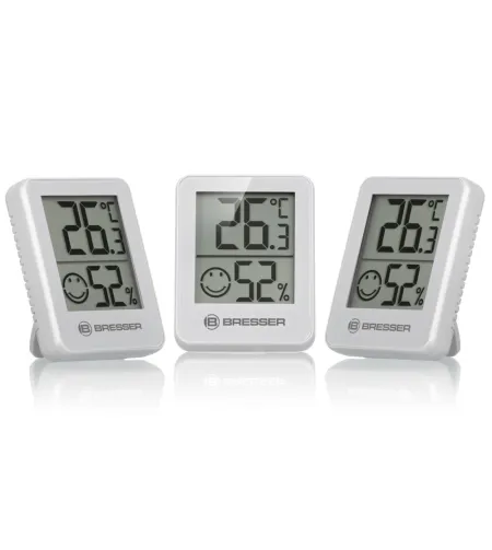 BRESSER Temeo Hygro Indicator 6 piece set Thermo-/Hygrometer white