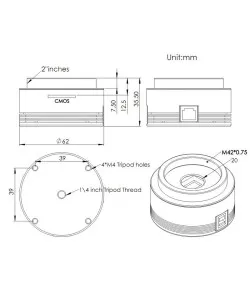 Камера для телескопов ASI 178 MC Color, ZWO