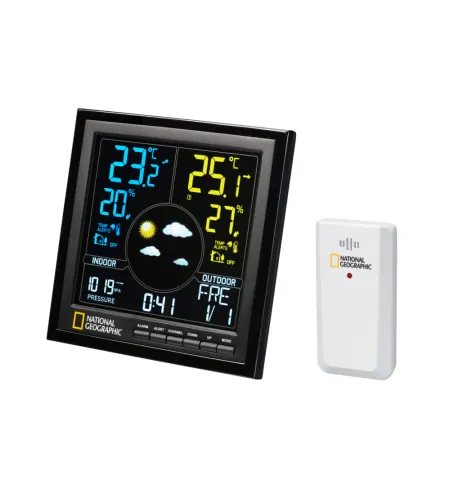 Meteorologinė stotis, spalvotas LCD ekranas, NATIONAL GEOGRAPHIC