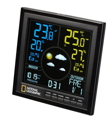 Meteorologinė stotis, spalvotas LCD ekranas, NATIONAL GEOGRAPHIC
