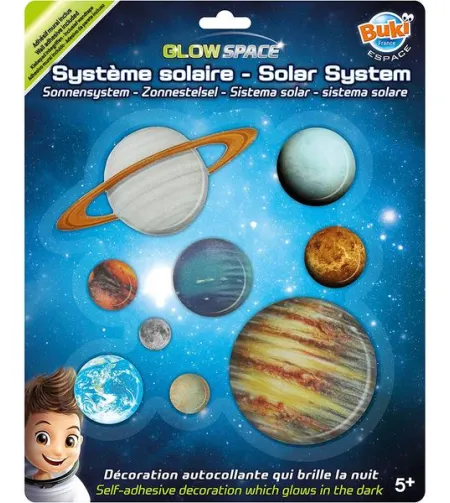 Fosforescencinis lipdukas 3D saulės sistema, Buki