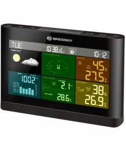 BRESSER 5-in-1 Comfort Weather Center with Colour Display black