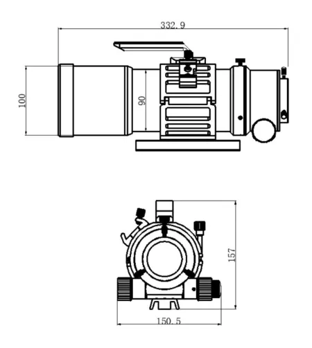 Telescope apochromatic refractor Pro APO AP 76/418 Triplet ED OTA + Test Report, Omegon