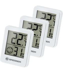 Temeo Hygro Indicator 3-piece set, white, BRESSER