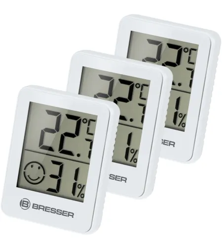 Temeo Hygro Indicator 3-piece set, white, BRESSER