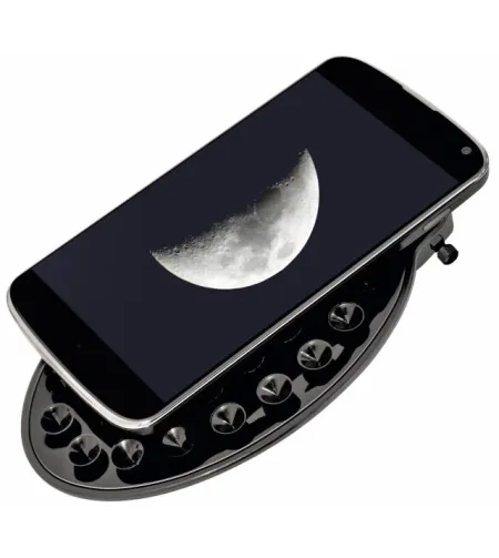 „BRESSER&ldquo; teleskopas „Pluto 114/500 EQ&ldquo; su išmaniųjų telefonų kameros adapteriu