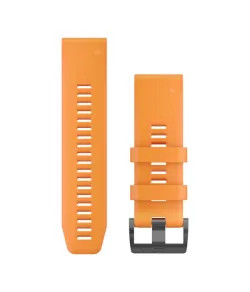 Acc,fenix 5X Plus 26mm QuickFit Spark Orange Silicone