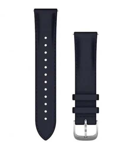 Acc, vivomove, Luxe, 20mm, Leather, Silver, Navy