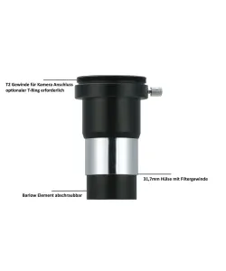 Линза Барлоу Vixen 2x с резьбой T2