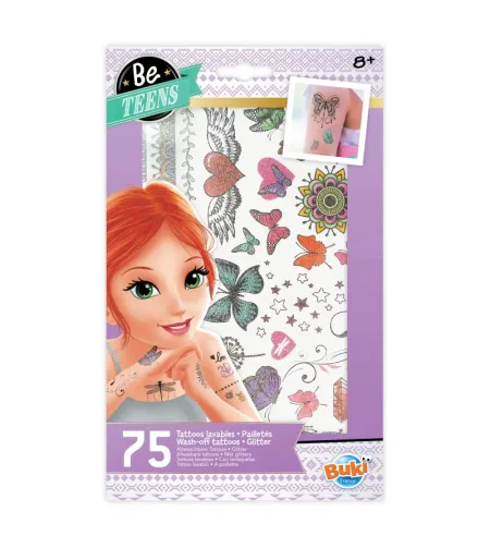 75 wash-off tattoos - Glitter, Buki