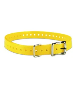 ACC,COLLAR STRAP,3/4",SQ-BUCKLE,TUCK-RING,NICKEL,YELLOW