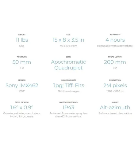 Telescope AP 50/200 VESPERA, Vaonis