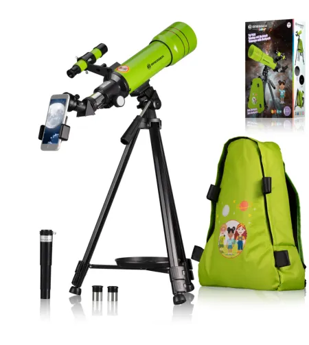 BRESSER JUNIOR Refracting Telescope 70/400 with Backpack, green