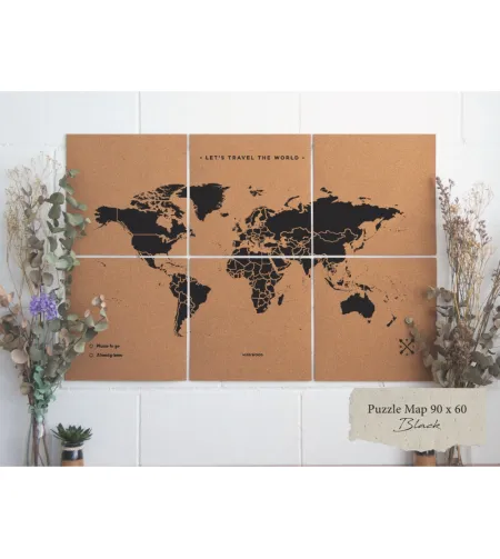 Miss Wood Puzzle Map XL - Black