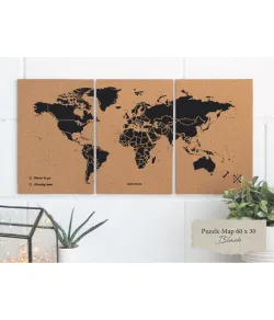 Miss Wood dėlionės žemėlapis M - juodas