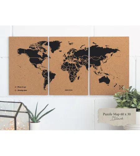 Miss Wood Puzzle Map M - Black