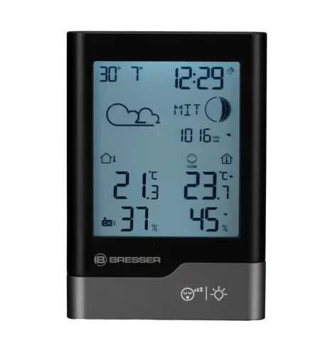 BRESSER namų meteorologinė stotelė juoda/pilka