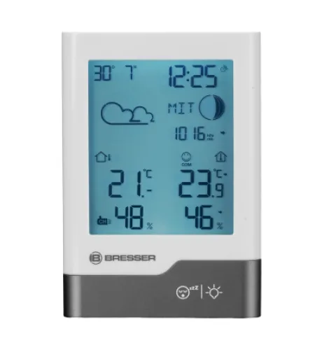 BRESSER namų meteorologinė stotelė, balta/pilka