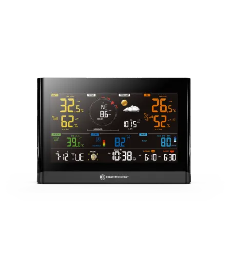 BRESSER WLAN Comfort Weather Centre with 7-in-1 professional sensor and modern colour disp