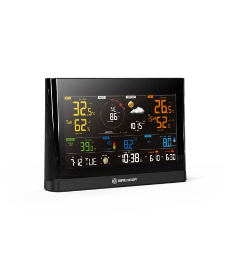 BRESSER WLAN Comfort Weather Centre with 7-in-1 professional sensor and modern colour disp