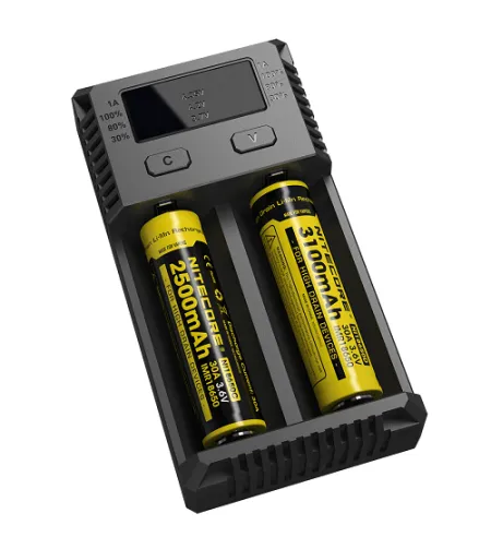 Nitecore Intellicharger i2 Naujas 2 lizdų ličio jonų NiMH universalus akumuliatoriaus įkro