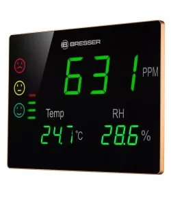 BRESSER CO2 measuring device Smile XXL with traffic lights and extra-large LED display