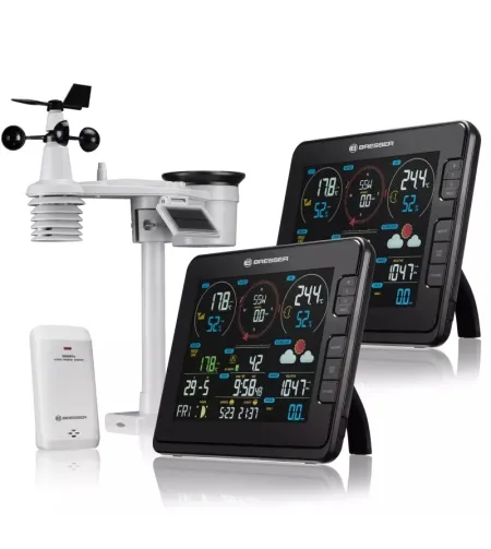 BRESSER Professional 7-in-1 Wi-Fi Weather Station with Additional Base Station