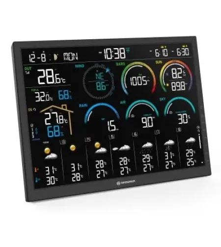 BRESSER 4CAST 18,5" WiFi namų meteorologinė stotelė su 8 viename jutikliu