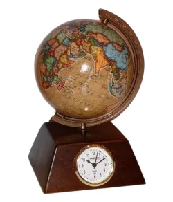 Globe 10 cm + pyramid clock (RU)