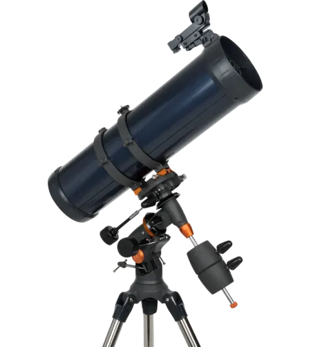 Celestron AstroMaster 130EQ reflektorinis teleskopas su išmaniojo telefono adapteriu ir T2