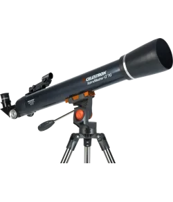 „Celestron Astromaster LT 70AZ&ldquo; su telefono adapteriu ir mėnulio filtru